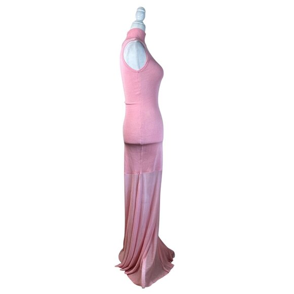 SER.O.YA Amine Knit Maxi Dress in Coral Blush XX-Small New Womens Knit Gown - Picture 5 of 16